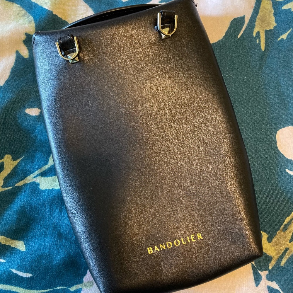 Black and Gold Bandolier Side Bag.